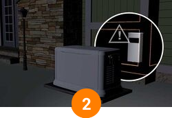El equipo comercial Kohler
detecta la perdida de corriente.